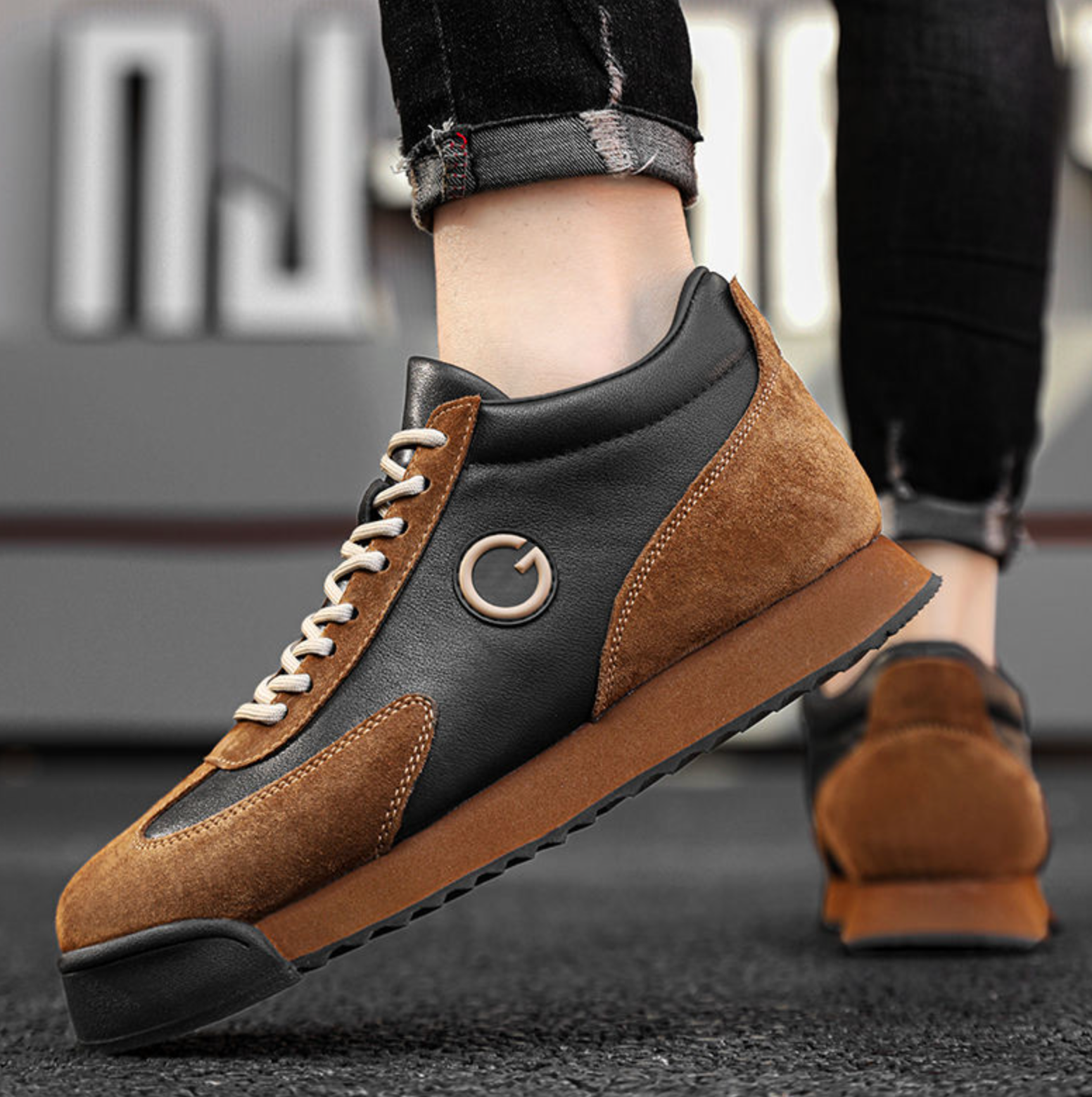 Men's PU Leather Casual Sports Shoes
