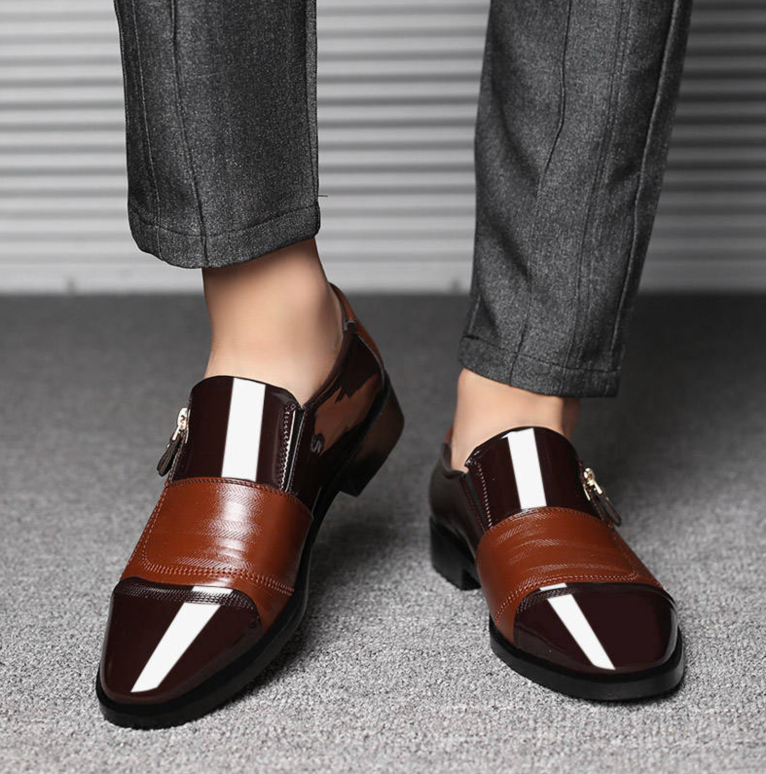 Men's Genuine Leather Slip-On Shoes