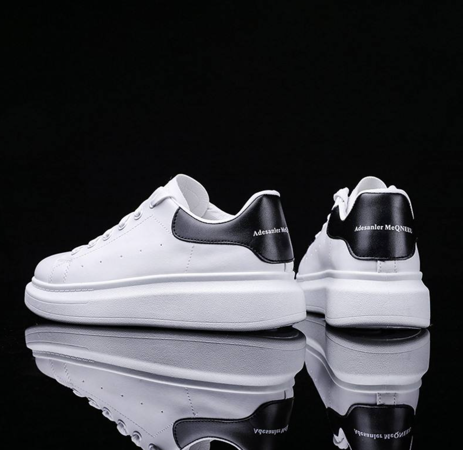 Luxury Unisex Flat Bottom White Casual Sneakers