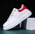 Luxury Unisex Flat Bottom White Casual Sneakers