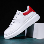 Luxury Unisex Flat Bottom White Casual Sneakers